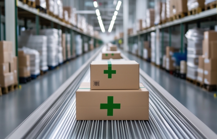 Empilage double plus sûr pour la logistique en industrie pharmaceutique